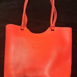 Neiman Marcus Elegant Bright Red Tote Bag